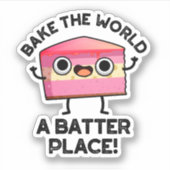 世界を焼くバッタープレイスおもしろいケーキパン シール (正面)