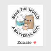 世界を焼くバッタープレイスおもしろいベーキングパン シール (シート)