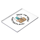 世界を焼くバッタープレイスおもしろいベーキングパン ノートブック (左側)