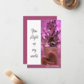 世界を照らすバレンタインデーのグリーティングカード ノートカード (正面/裏面インサイチュ)