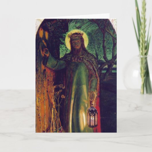 世界を照らす光。ウィリアム・ホルマン・ハント。1854 シーズンカード (正面)