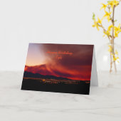 世界を燃やす誕生日の挨拶 カード (黄色い花)