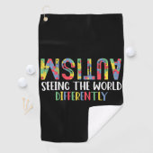 世界を異なる自閉症が目にする自閉症 ゴルフタオル (インサイチュ)