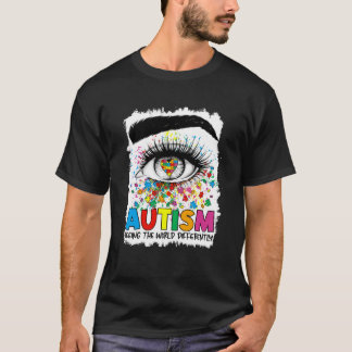 世界を異なる自閉症意識モン Tシャツ
