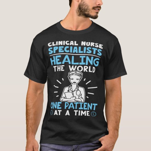 世界を癒す臨床ナーススペシャリスト Tシャツ (正面)
