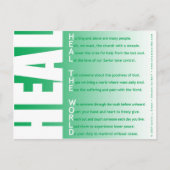 世界を癒す（アクロスティック） ポストカード (正面)