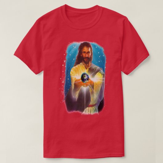 世界を祝福する神 Tシャツ (デザイン正面)
