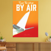 世界を空旅する キャンバスプリント (インサイチュ (リビング))