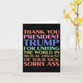 世界を統一してくれてありがとうトランプ大統領 – カード (黄色い花)