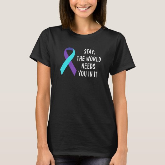 世界を維持する必要があるItの自殺防止A Tシャツ (正面)