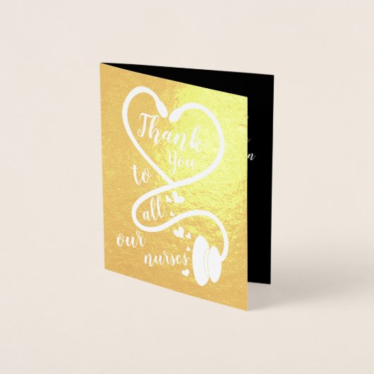 世界を良くしてくれたすべてのナースに感謝する 箔カード (正面)