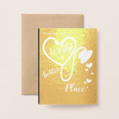 世界を良くしてくれたすべてのナースに感謝する 箔カード (裏面封筒付き)