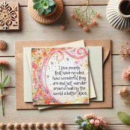 世界を良くしてくれる人たちに感謝 招待状