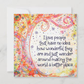 世界を良くしてくれる人たちに感謝 招待状 (正面)