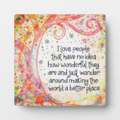 世界を良くする感動的人々 フォトプラーク (正面)