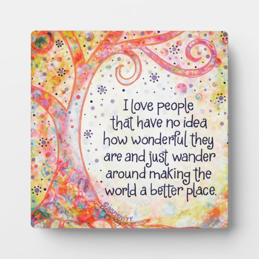 世界を良くする感動的人々 フォトプラーク (正面)