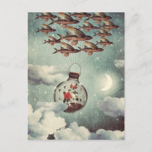 世界を見たいと思ったバラ ポストカード (正面)