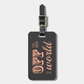 世界を見に行く – 冒険家のために ラゲッジタグ (正面縦)