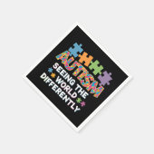 世界を見る自閉症意識の違い スタンダードカクテルナプキン (角)