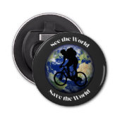 世界を見救る世界エコサイクリング地球 栓抜き (正面)