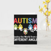 世界を角度から見る違う自閉症 カード (黄色い花)