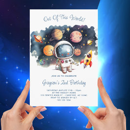 世界を超えて宇宙へ 2歳の誕生日 招待状