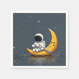 世界を超えるスペースバースデーナプキン スタンダードカクテルナプキン