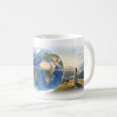 世界を越えて遠く離れた夢のアートマグ コーヒーマグカップ (正面右)