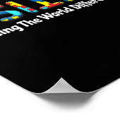 世界を違う逆さ自閉症で見る自閉症 ポスター (角)