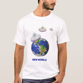 世界を飛ぶ空飛ぶ円盤Tシャツ Tシャツ