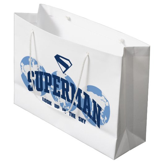 世界を駆けるスーパーマン ラージペーパーバッグ (正面アングル)