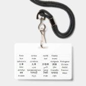 世界を駆け巡る バッジ (正面（ネックストラップ付）)