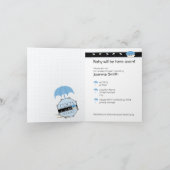 世界を、ここに私ドラムをたたきます見て下さい! BabyShowerの招待 招待状 (内部)