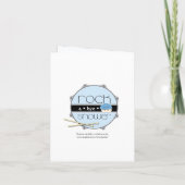 世界を、ここに私ドラムをたたきます見て下さい! BabyShowerの招待 招待状 (裏面)