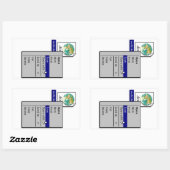 世界を、世界中救って下さい 長方形シール (シート)