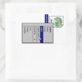 世界を、世界中救って下さい 長方形シール (バッグ)