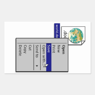 世界を、世界中救って下さい 長方形シール