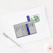 世界を、世界中救って下さい 長方形シール (封筒)