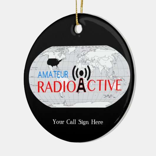 世界アマチュアラジオ現役 セラミックオーナメント (左)