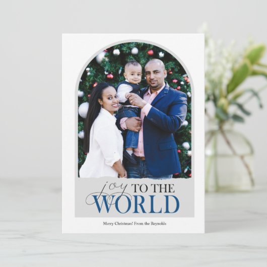 世界アーチ宗教クリスマスカードへの喜び カード (スタンド正面)