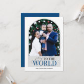 世界アーチ宗教クリスマスカードへの喜び カード (正面/裏面インサイチュ)