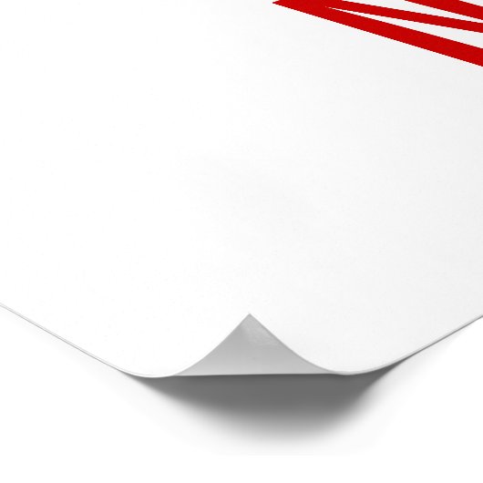 世界エイズデイ認識度DIY赤いリボン ポスター (角)