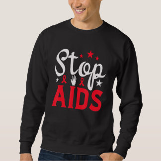 世界エイズデー エイズ撲滅 HIV 啓発 レッドリボン スウェットシャツ