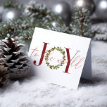 世界エレガントにクリスマスの喜びリース シーズンカード<br><div class="desc">世界にエレガントクリスマスの喜びリースホリデーカード内にキリスト教の気持ち。独自のカスタマイズ文字、フォント、色で簡単。</div>