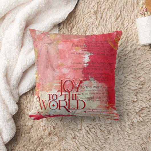 世界エレガントのクリスマス・キャロルに喜びの文字を書く クッション (ブランケット)