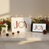 世界エレガントのクリスマス・ホリデー写真への喜び シーズンカード