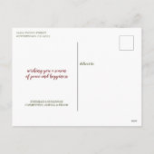 世界エレガントのクリスマス・ホリデー写真への喜び シーズンポストカード (裏面)