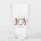 世界エレガントクリスマスリースへの喜び タンブラーグラス (裏面)