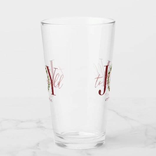 世界エレガントクリスマスリースへの喜び タンブラーグラス (左)