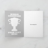 世界カスタムチャンピオントロフィーのシルエット挨拶 カード (内部)